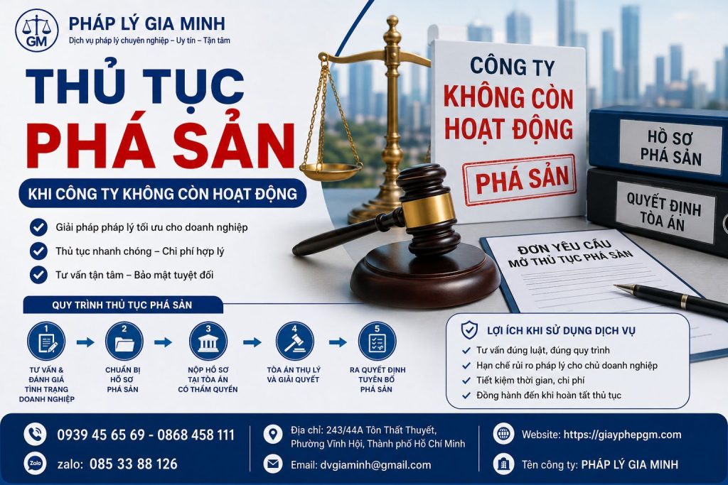Thủ Tục Phá Sản Khi Công Ty Không Còn Hoạt Động