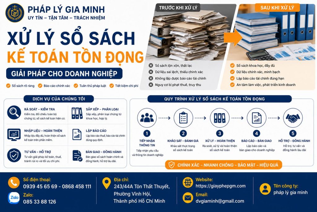 Xử lý sổ sách kế toán tồn đọng