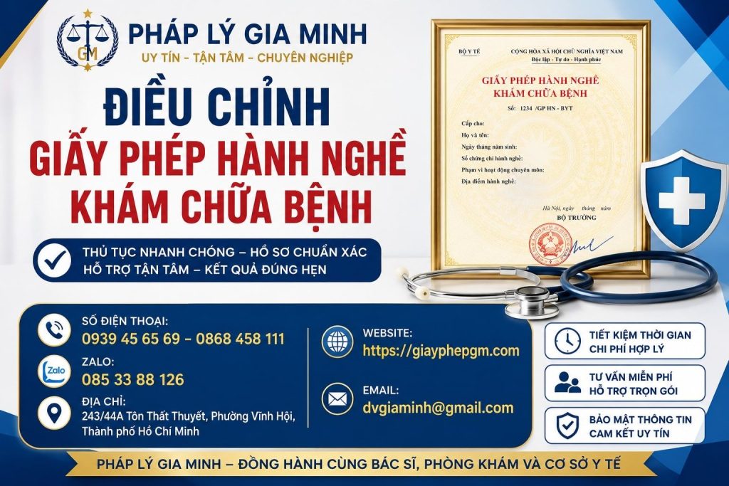 Điều Chỉnh Giấy Phép Hành Nghề Khám Chữa Bệnh