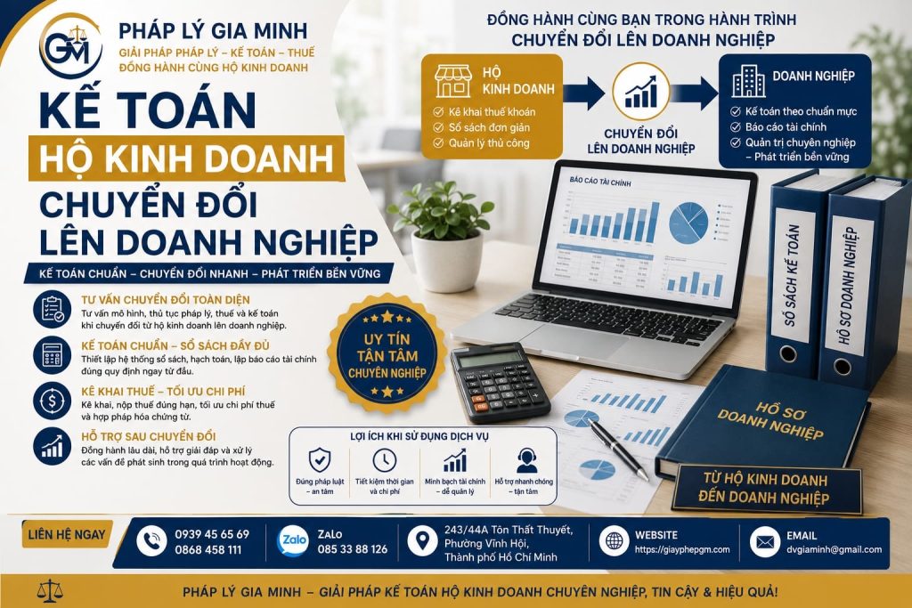 Kế Toán Hộ Kinh Doanh Chuyển Đổi Lên Doanh Nghiệp Đúng Quy Định 1 Kế toán hộ kinh doanh chuyển đổi lên doanh nghiệp