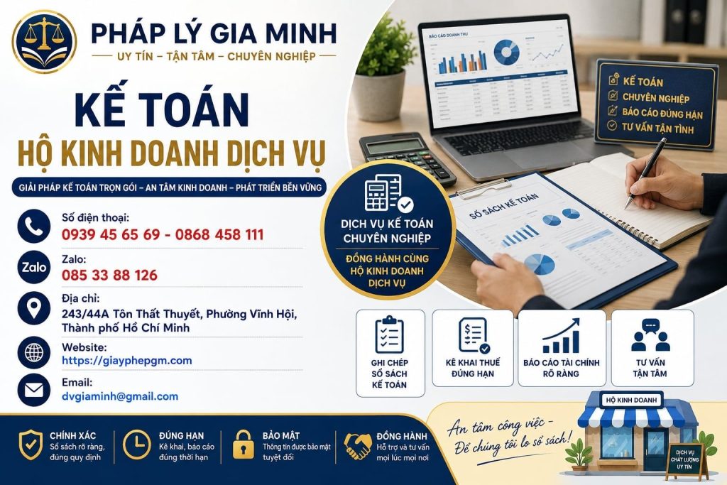 Kế toán hộ kinh doanh dịch vụ