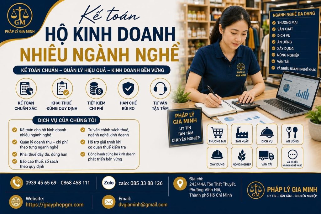 Kế Toán Hộ Kinh Doanh Nhiều Ngành Nghề 1 Kế toán hộ kinh doanh nhiều ngành nghề