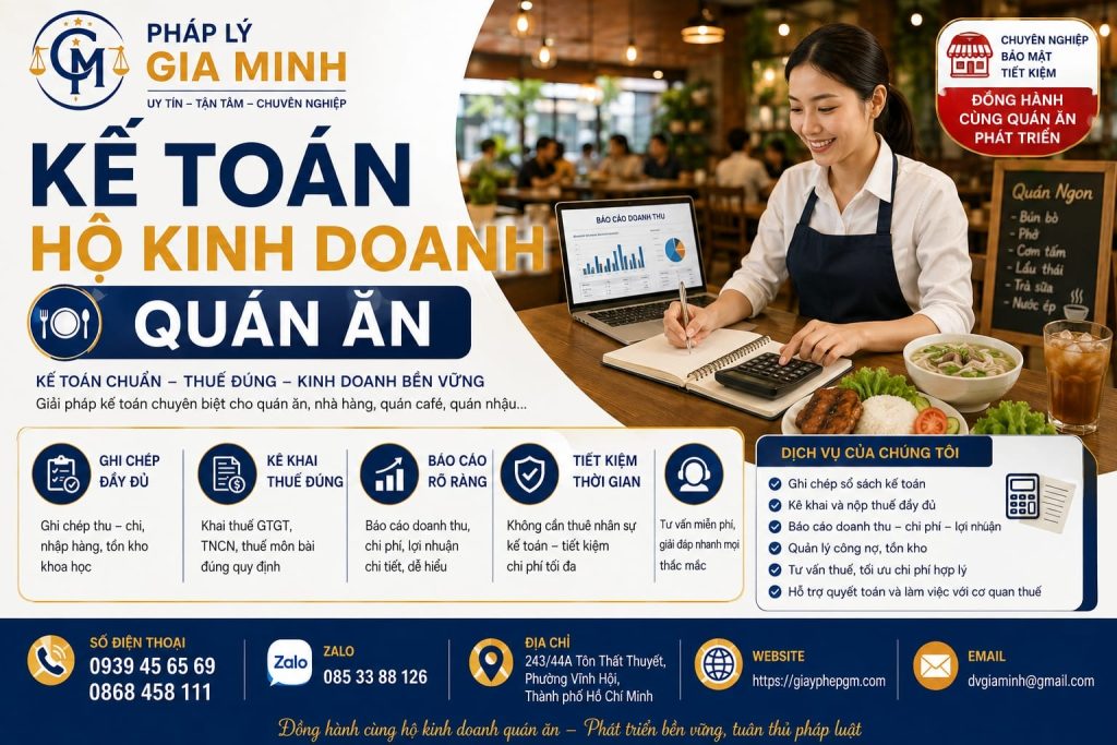 Kế toán hộ kinh doanh quán ăn