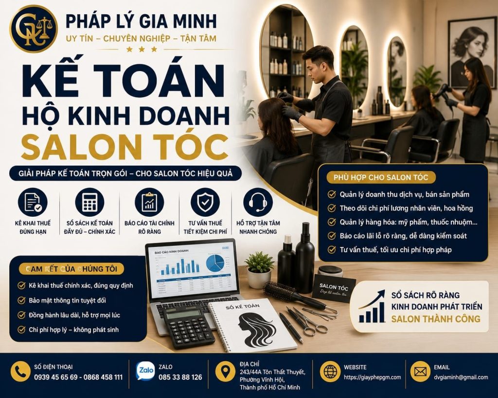 Kế toán hộ kinh doanh salon tóc