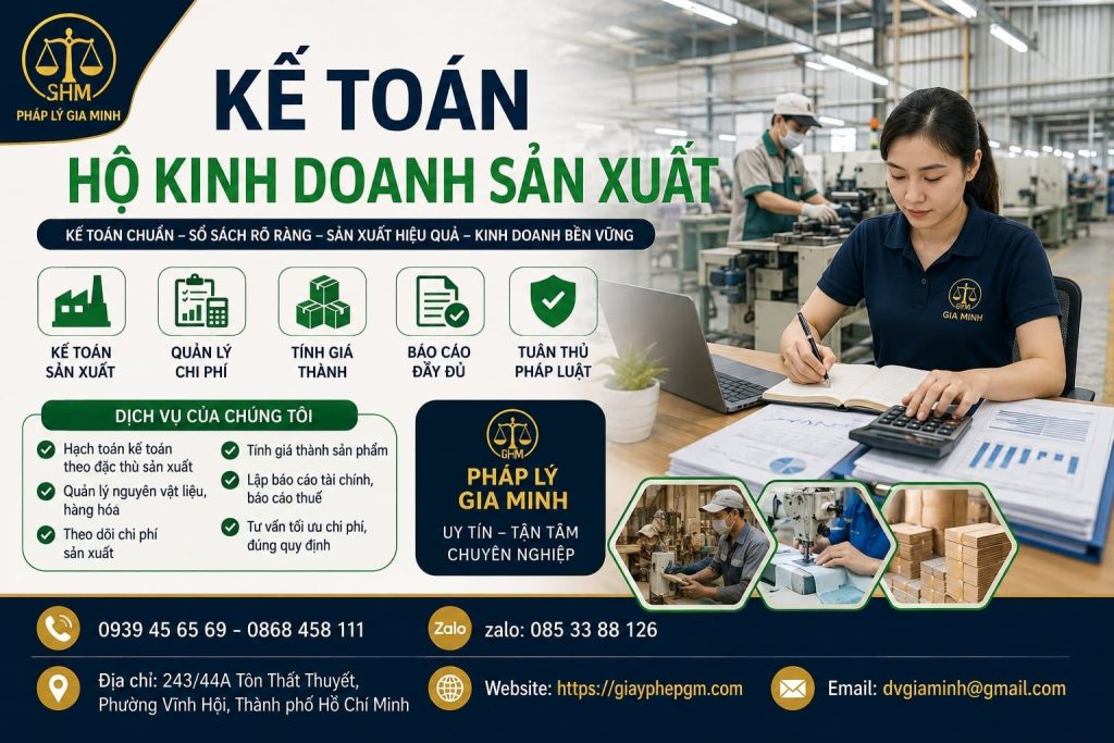 Kế toán hộ kinh doanh sản xuất