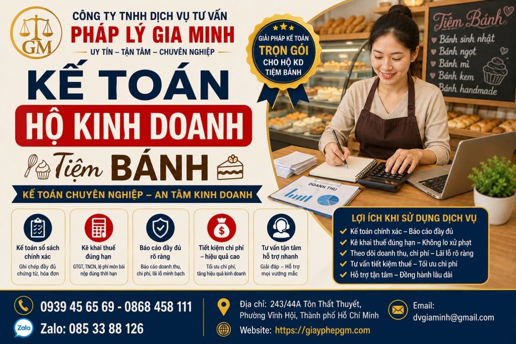 Kế toán hộ kinh doanh tiệm bánh