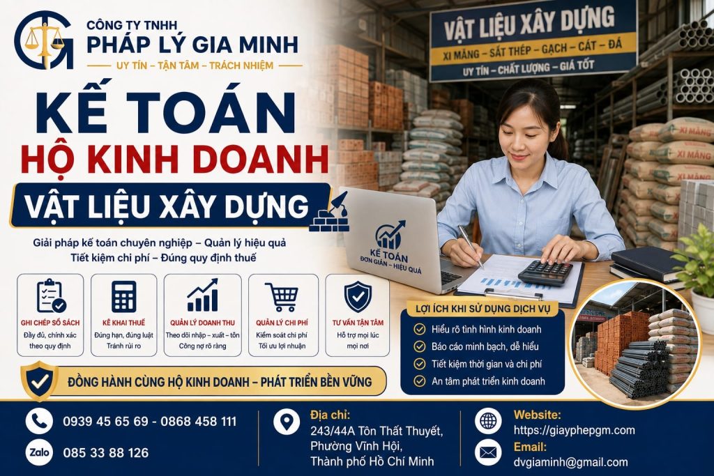 Kế Toán Hộ Kinh Doanh Vật Liệu Xây Dựng 1 Kế toán hộ kinh doanh vật liệu xây dựng