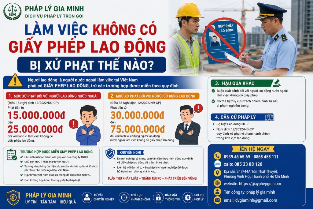 Làm Việc Không Có Giấy Phép Lao Động Bị Xử Phạt Thế Nào?