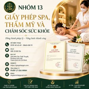 Nhóm 13 Giấy Phép Spa, Thẩm Mỹ Và Chăm Sóc Sức Khỏe