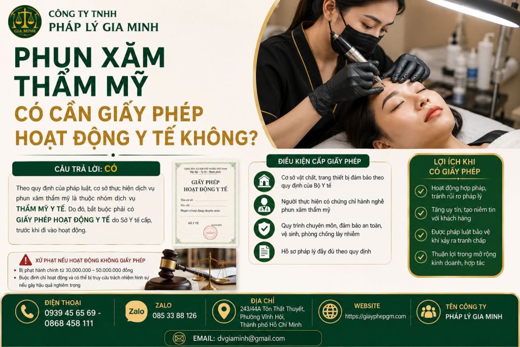 Phun xăm thẩm mỹ có cần giấy phép hoạt động y tế không? Giải đáp chi tiết 1 Phun Xăm Thẩm Mỹ Có Cần Giấy Phép Hoạt Động Y Tế Không?