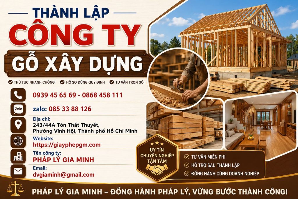 Thành lập công ty gỗ xây dựng – Thủ tục, điều kiện và chi phí 1 Thành Lập Công Ty Gỗ Xây Dựng