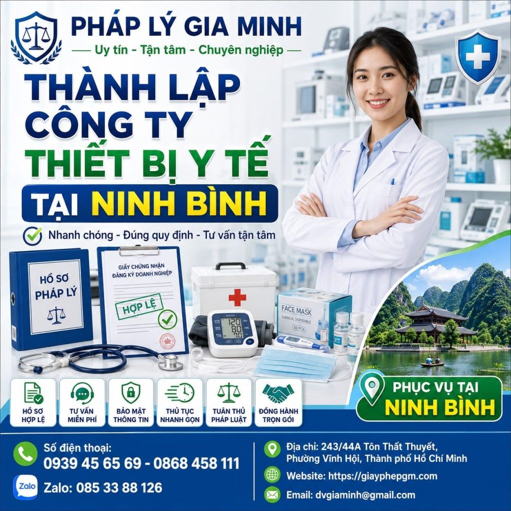 Thành lập công ty thiết bị y tế tại Ninh Bình từ A đến Z 1 Thành Lập Công Ty Thiết Bị Y Tế Tại Ninh Bình