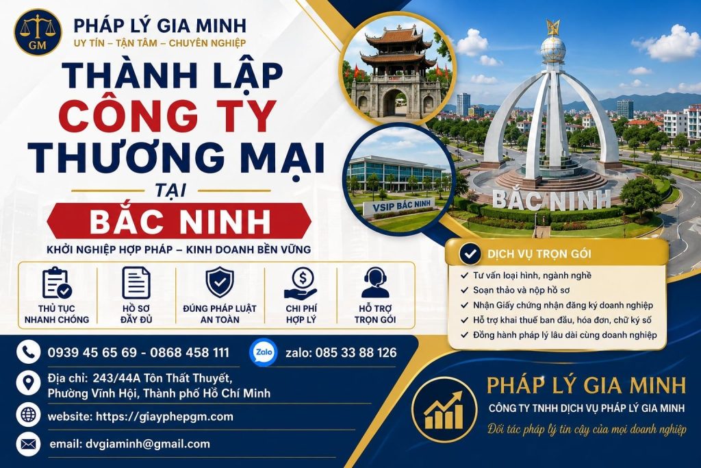 Thành Lập Công Ty Thương Mại Tại Bắc Ninh