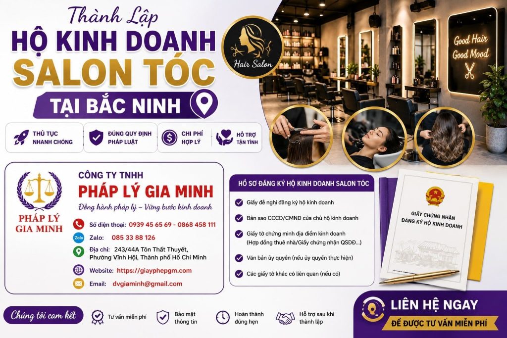 Thành lập hộ kinh doanh salon tóc tại Bắc Ninh và cách mở tiệm chuyên nghiệp 1 Thành Lập Hộ Kinh Doanh Salon Tóc Tại Bắc Ninh