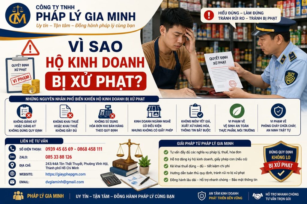 Vì sao hộ kinh doanh bị xử phạt