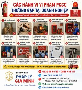 Các hành vi vi phạm PCCC thường gặp tại doanh nghiệp