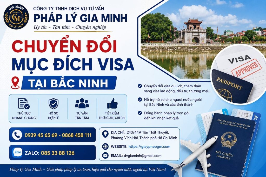 Chuyển đổi mục đích visa tại Bắc Ninh