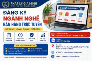 Đăng ký ngành nghề bán hàng trực tuyến