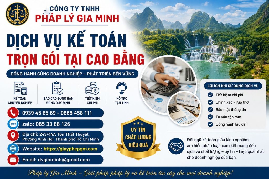 Dịch vụ kế toán trọn gói tại Cao Bằng cho doanh nghiệp: Giải pháp quản lý tài chính toàn diện 1 Dịch vụ kế toán trọn gói tại Cao Bằng