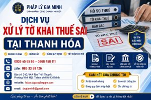 Dịch Vụ Xử Lý Tờ Khai Thuế Sai Tại Thanh Hóa