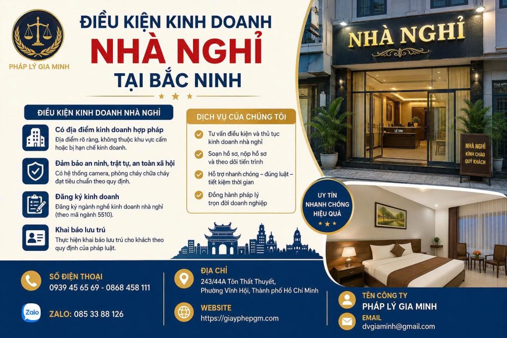 Điều kiện kinh doanh nhà nghỉ tại Bắc Ninh mới nhất, đầy đủ quy định cần biết 1 Điều kiện kinh doanh nhà nghỉ tại Bắc Ninh