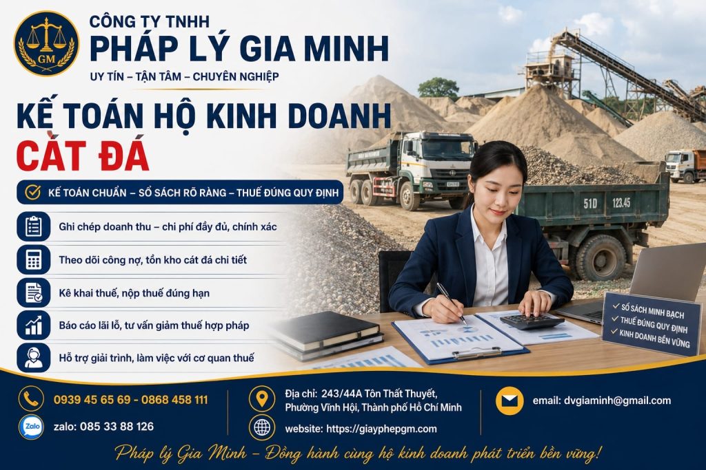 Kế toán hộ kinh doanh cát đá