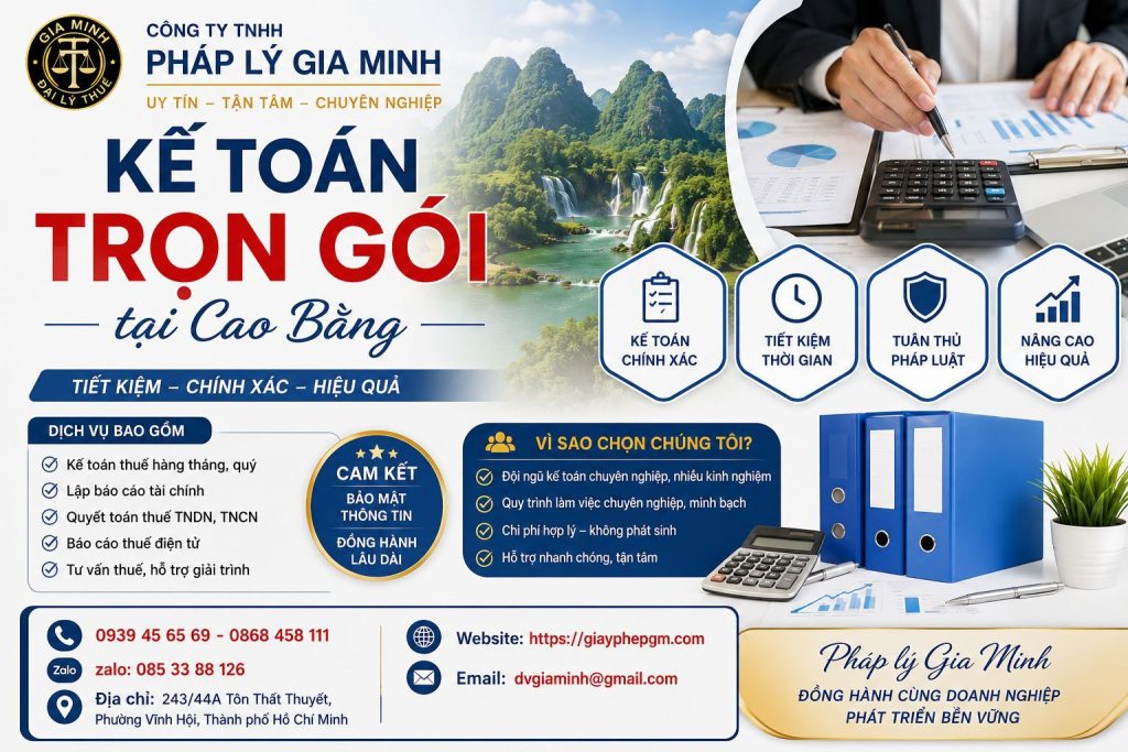 Kế toán trọn gói tại Cao Bằng