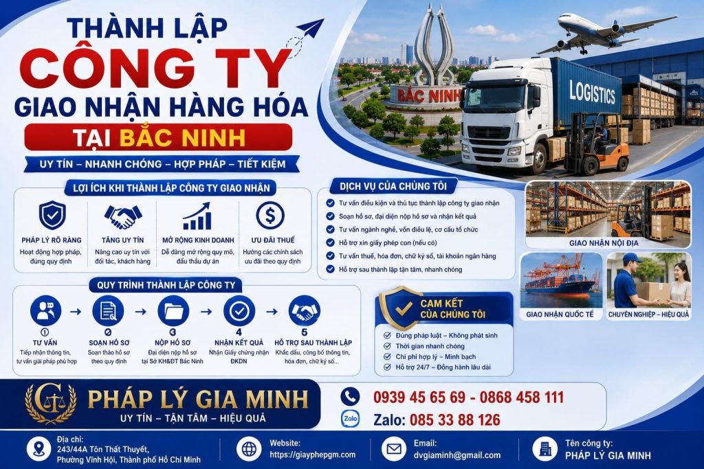Thành Lập Công Ty Giao Nhận Hàng Hóa Tại Bắc Ninh 1 Thành lập công ty giao nhận hàng hóa tại Bắc Ninh