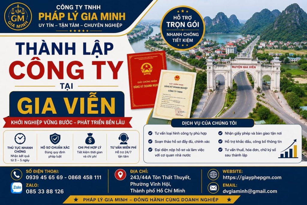 Thành lập công ty tại Gia Viễn