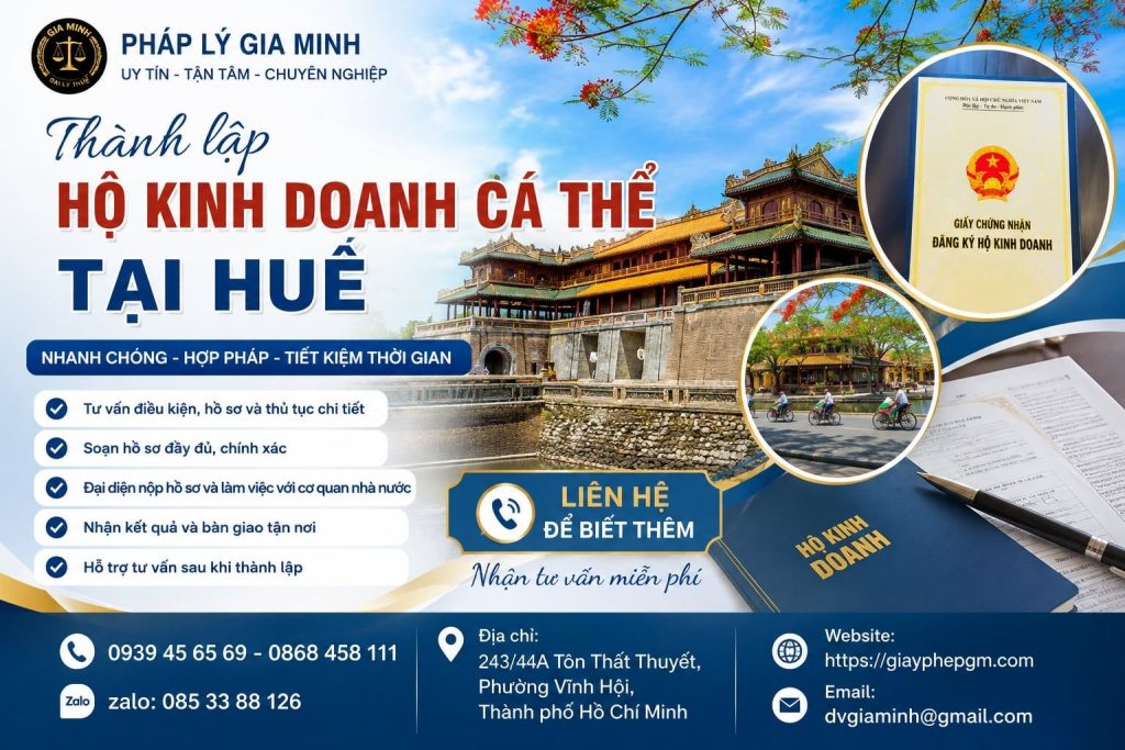 Thành lập hộ kinh doanh cá thể tại Huế
