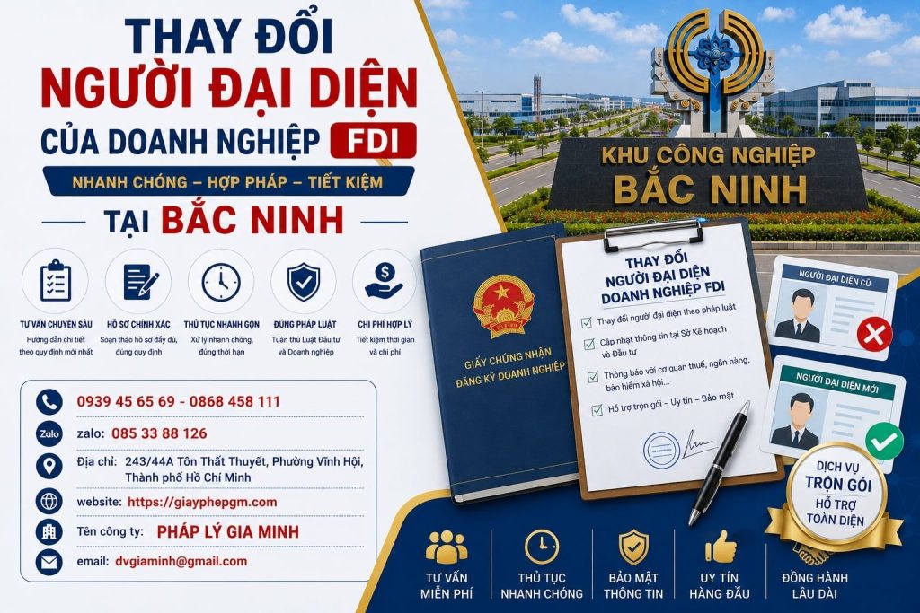 Thay đổi người đại diện của doanh nghiệp FDI