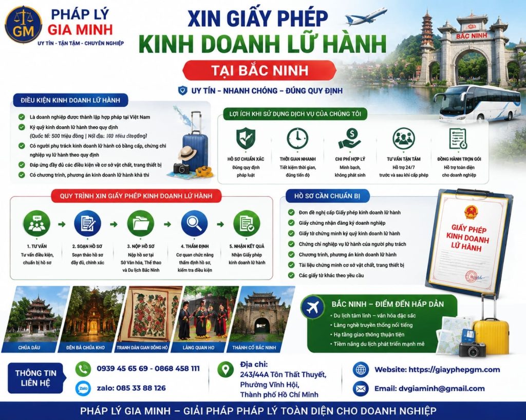 Xin Giấy Phép Kinh Doanh Lữ Hành Tại Bắc Ninh 1 Xin giấy phép kinh doanh lữ hành tại Bắc Ninh