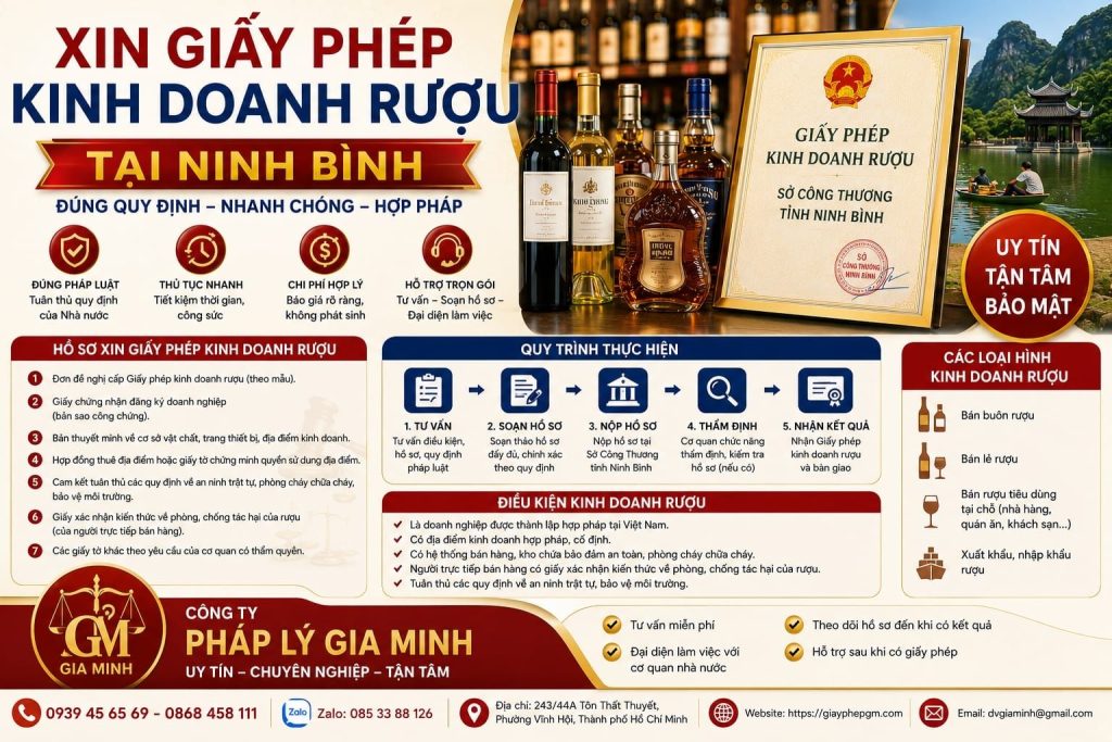 Xin giấy phép kinh doanh rượu tại Ninh Bình nhanh chóng, đúng quy định 1 Xin giấy phép kinh doanh rượu tại Ninh Bình