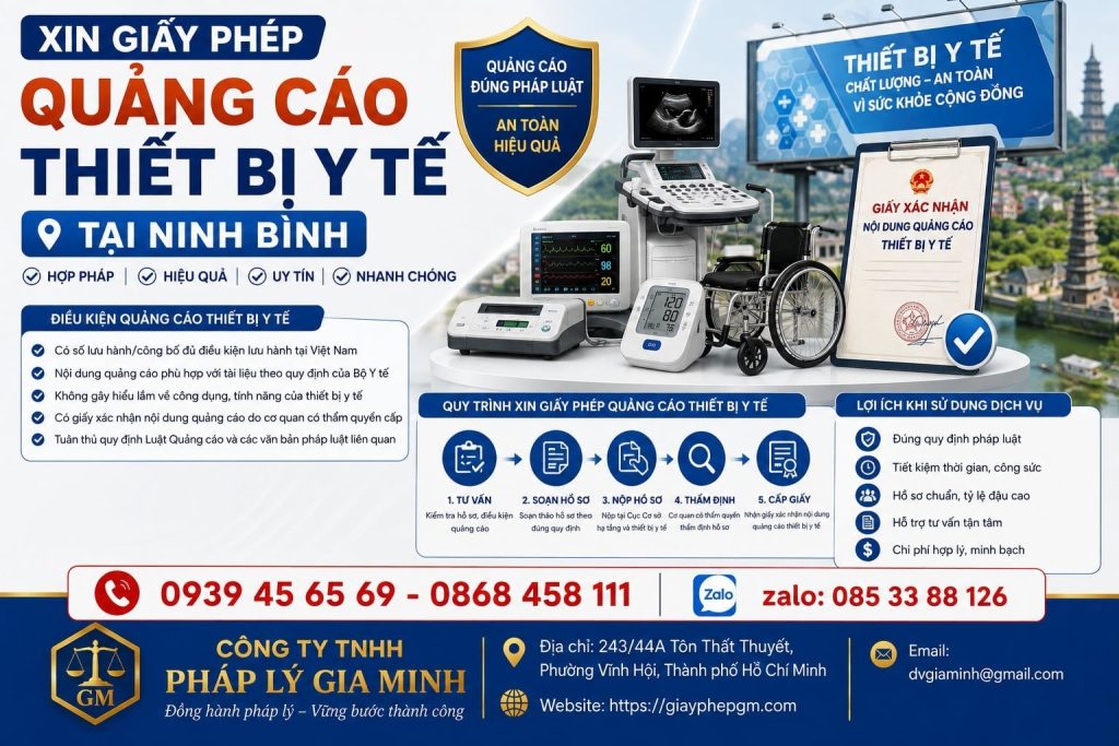 Xin giấy phép quảng cáo thiết bị y tế tại Ninh Bình