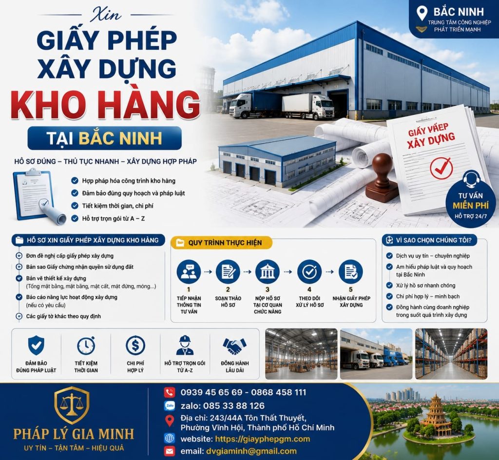 Xin giấy phép xây dựng kho hàng tại Bắc Ninh đúng quy định, nhanh chóng và hiệu quả 1 Xin giấy phép xây dựng kho hàng tại Bắc Ninh