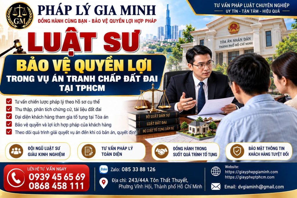 Luật sư bảo vệ quyền lợi trong vụ án tranh chấp đất đai tại TPHCM