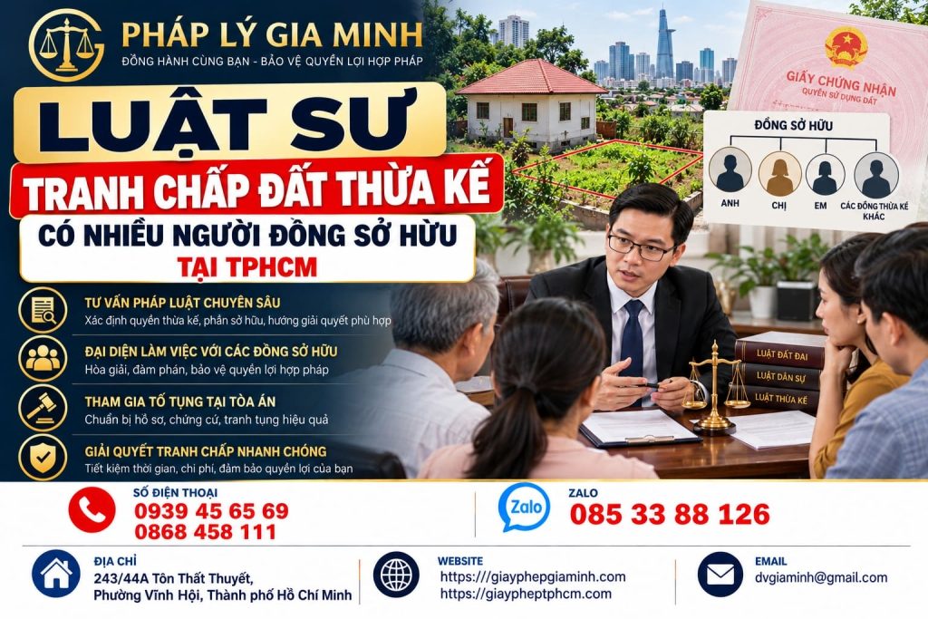 Luật sư tranh chấp đất thừa kế có nhiều người đồng sở hữu tại TPHCM