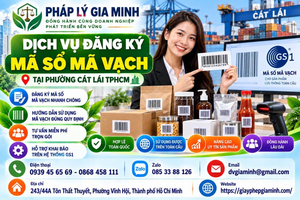 Dịch vụ đăng ký mã số mã vạch tại phường Cát Lái TPHCM