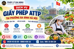 Dịch vụ giấy phép ATTP tại phường Ba Đình Hà Nội