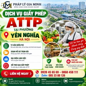 Dịch vụ giấy phép ATTP tại phường Yên Nghĩa Hà Nội
