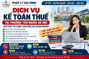 Dịch vụ kế toán thuế tại phường Yên Nghĩa Hà Nội
